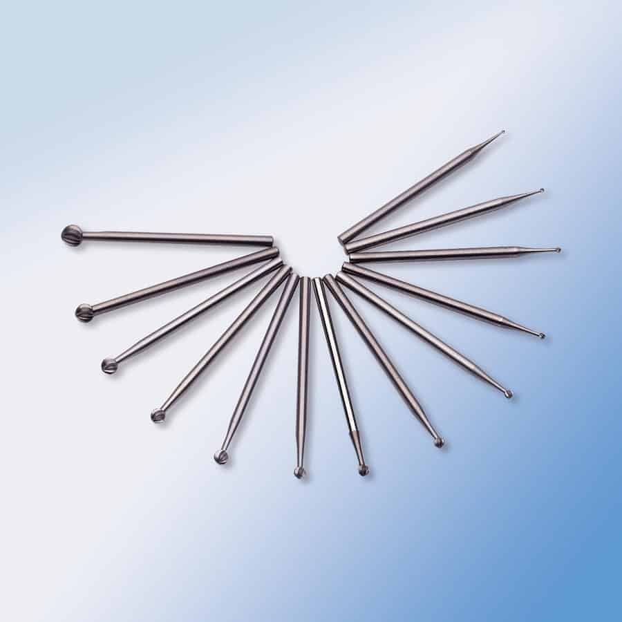 Bur round set, 13 pieces 0.8 - 4.7 mm
