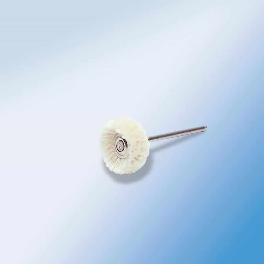 Polishing wheel small, cotton, mounted